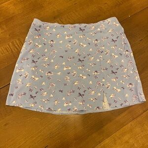 Primark Light Blue Floral Mini Skirt